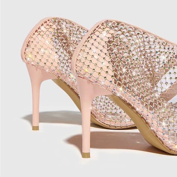 Fishnet Rhinestone Heels - Picture 5 of 8